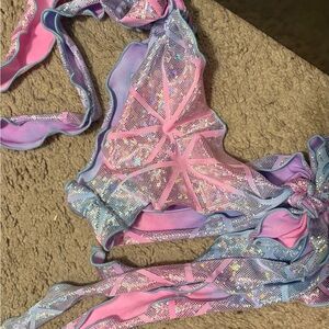 Sparkling Pink and Purple rave outfit